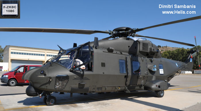 Helicopter NH Industries NH90 TTH Serial 1086 Register ES848 used by Elliniki Aeroporia Stratou HAA (Hellenic Army Aviation). Aircraft history and location