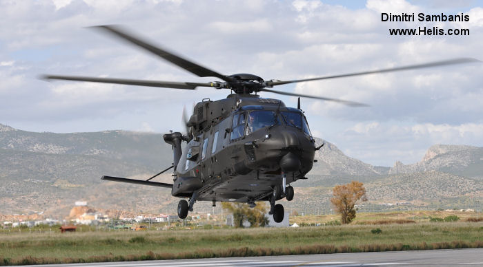 Helicopter NH Industries NH90 TTH Serial 1094 Register ES849 used by Elliniki Aeroporia Stratou HAA (Hellenic Army Aviation). Aircraft history and location
