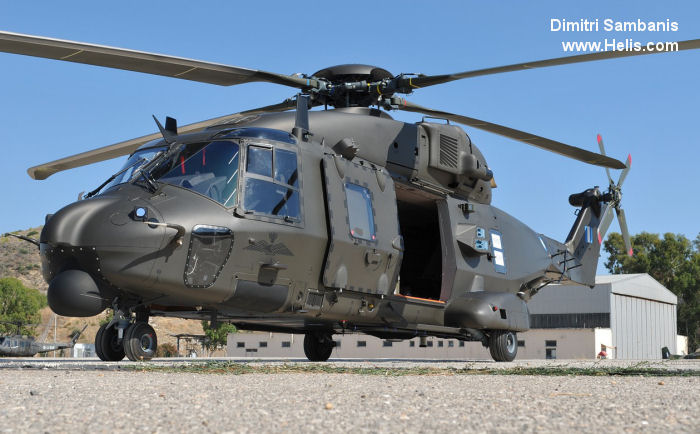 Helicopter NH Industries NH90 TTH Serial 1045 Register ES841 used by Elliniki Aeroporia Stratou HAA (Hellenic Army Aviation). Aircraft history and location