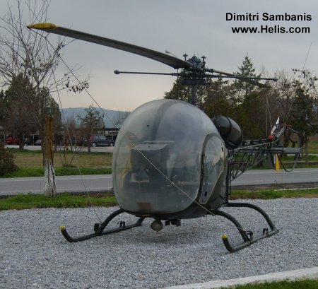 Helicopter Bell OH-13H Sioux Serial 2684 Register ES101 used by Elliniki Aeroporia Stratou HAA (Hellenic Army Aviation). Built 1961. Aircraft history and location