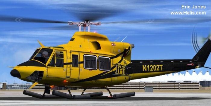 Helicopter Bell 412SP Serial 33112 Register N1202T D-HHOF HL9231 used by EP Aviation PHI Inc. Built 1985. Aircraft history and location
