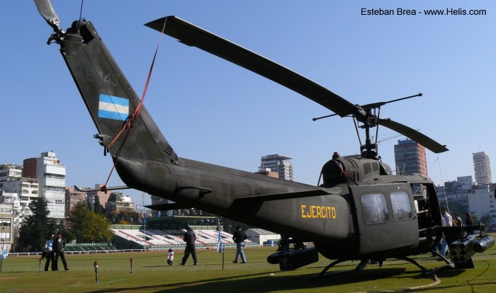 Helicopter Bell UH-1D Iroquois Serial 5251 Register AE-468 AE-443 used by Aviacion de Ejercito Argentino EA (Argentine Army Aviation). Aircraft history and location