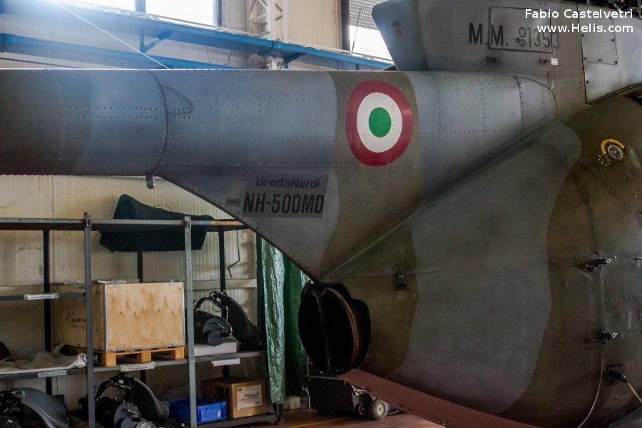 Helicopter Breda Nardi NH500MD Serial BH-14 Register MM81353 used by Aeronautica Militare Italiana AMI (Italian Air Force). Aircraft history and location