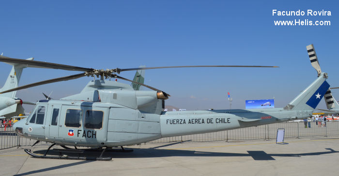 Helicopter Bell 412EP Serial 36530 Register H-54 N11347 used by Fuerza Aerea de Chile FACh (Chilean Air Force) ,Bell Helicopter. Built 2009. Aircraft history and location