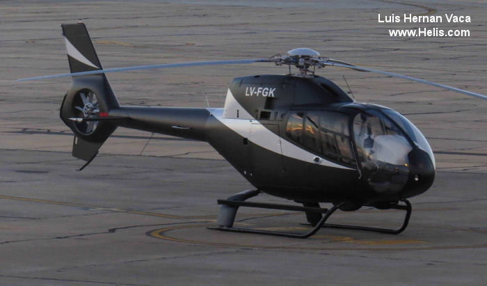 Helicopter Eurocopter EC120B Serial 1519 Register LV-FGK HP-3003HF. Built 2007. Aircraft history and location