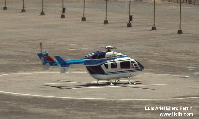 Helicopter Eurocopter EC145 Serial 9085 Register LV-BES. Built 2006. Aircraft history and location