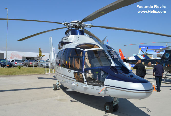 Helicopter Eurocopter EC155B1 Serial 6982 Register CC-AMH. Aircraft history and location