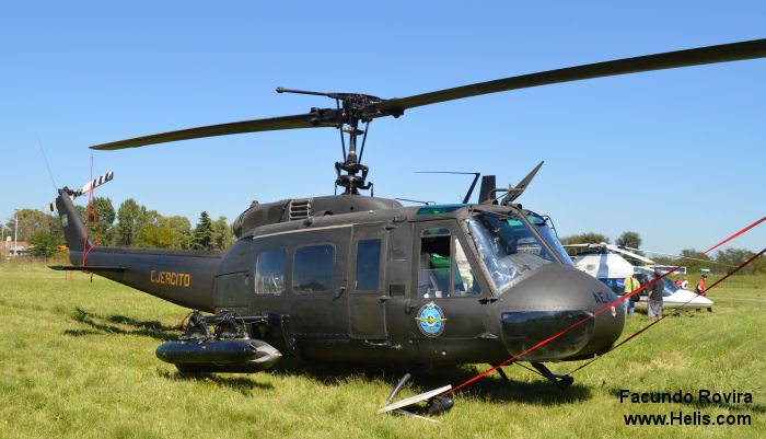 Helicopter Bell UH-1H Iroquois Serial 9882 Register AE-446 used by Aviacion de Ejercito Argentino EA (Argentine Army Aviation). Aircraft history and location