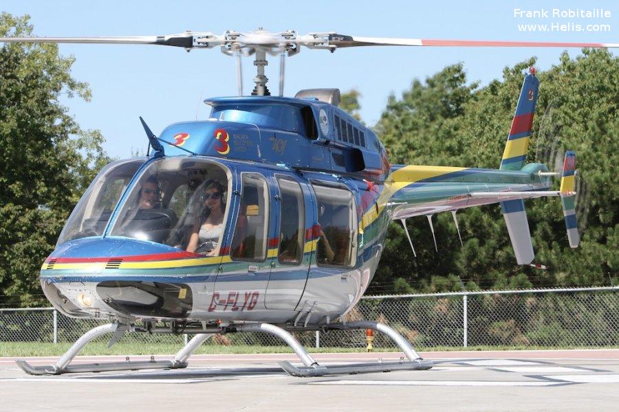 Helicopter Bell 407 Serial 53033 Register C-FLYG used by Niagara Helicopters. Built 1996. Aircraft history and location