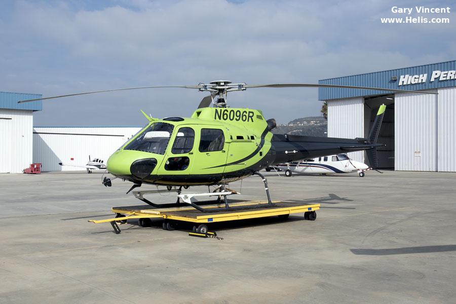 Helicopter Aerospatiale AS350B2 Ecureuil Serial 2417 Register N6096R. Built 1990. Aircraft history and location