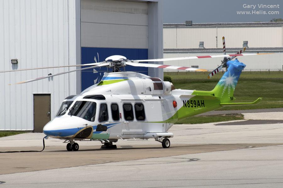 Helicopter AgustaWestland AW139 Serial 41556 Register N859AH used by Saudi Aramco ,AgustaWestland Philadelphia (AgustaWestland USA). Aircraft history and location
