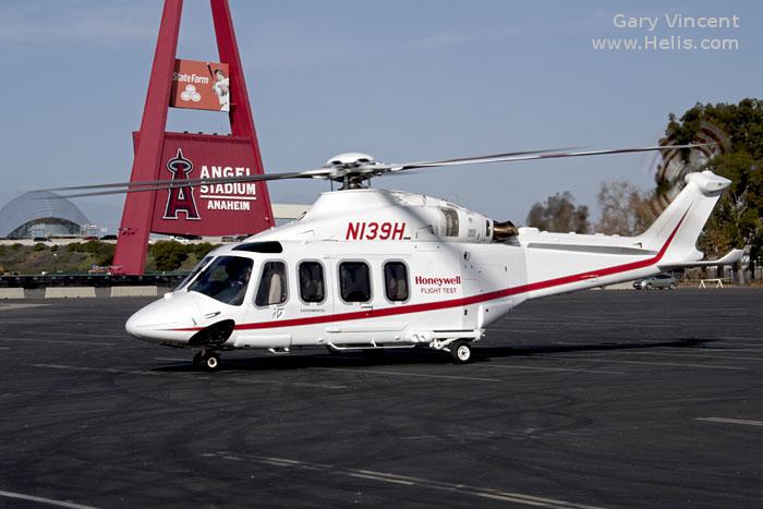Helicopter AgustaWestland AW139 Serial 31101 Register N139H. Built 2007. Aircraft history and location