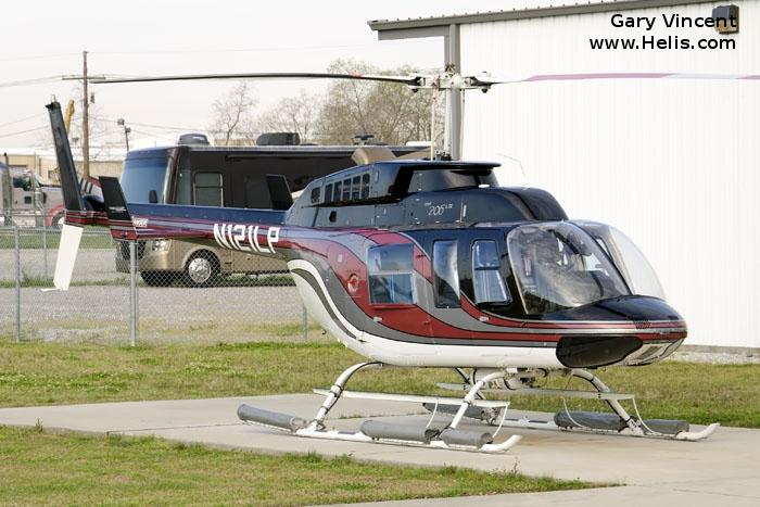 Helicopter Bell 206L-4 Long Ranger Serial 52177 Register N121LP N485TJ 9M-EKH used by Panther Helicopters Inc. Built 1996. Aircraft history and location