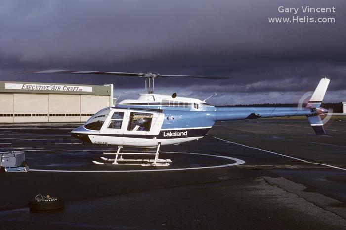 Helicopter Bell 206A Serial 209 Register C-GFXW N4063G used by Bell Helicopter. Aircraft history and location