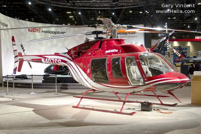 Helicopter Bell 407GX Serial 54508 Register C-GPWY N407CG C-FCVI used by Bell Helicopter Canada ,Bell Helicopter. Built 2015. Aircraft history and location