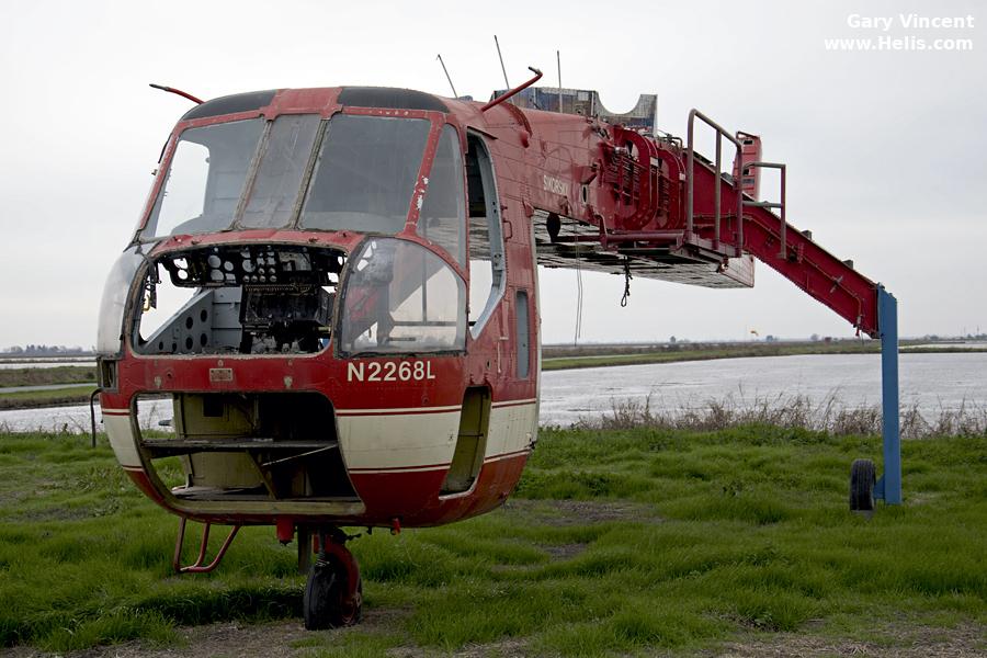 Helicopter Sikorsky CH-54A Tarhe Serial 64-013 Register N2268L 66-18411 used by Siller Brothers Inc ,US Army Aviation Army. Built 1966. Aircraft history and location