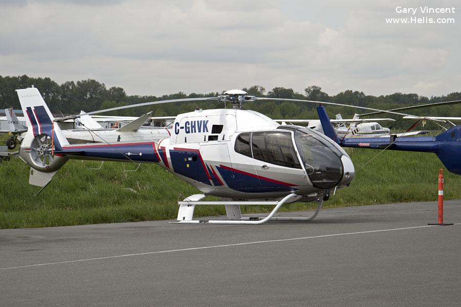 Helicopter Eurocopter EC120B Serial 1507 Register C-GHVK N66VK. Built 2007. Aircraft history and location