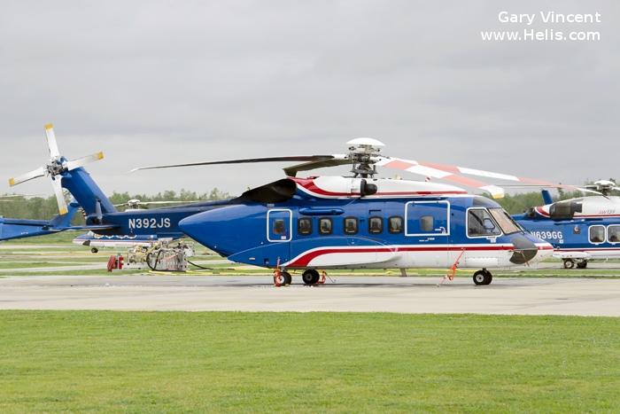 Helicopter Sikorsky S-92A Serial 92-0249 Register N392JS N249JT used by Chevron Oil ,Sikorsky Helicopters. Built 2014. Aircraft history and location