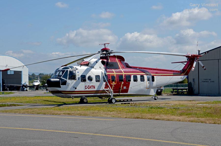 Helicopter Sikorsky S-61N Mk.II Serial 61-755 Register N762HT C-GHTN N219AC G-BDKI N9118Y used by AAR Corp ,VIH Helicopters Ltd ,Helicopter Transport Services Canada HTSC ,Helicopter Transport Services HTS ,Brintel Helicopters ,British International Helicopters BIH ,British Airways Helicopters. Built 1976. Aircraft history and location