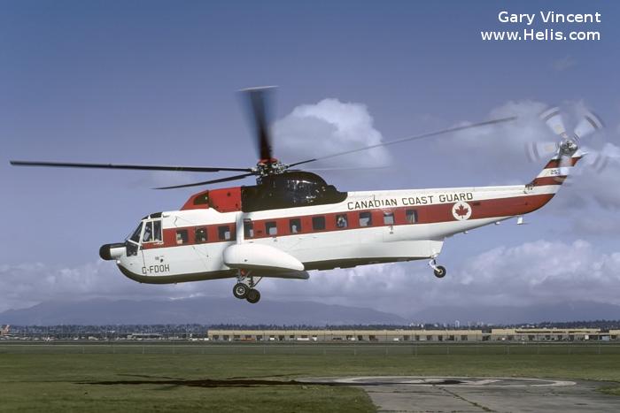 Helicopter Sikorsky S-61N Serial 61-704 Register C-FDOH N704WK N439LS used by Cougar Helicopters ,Carson Helicopters ,Robinson Air Crane ,US Department of State ,Canadian Coast Guard. Built 1972. Aircraft history and location