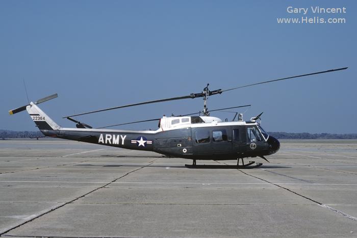 Helicopter Bell UH-1H Iroquois Serial 13688 Register 3062 74-22364 used by Fuerza Aerea Republica Dominicana (Air Force of the Dominican Republic) ,US Army Aviation Army. Aircraft history and location