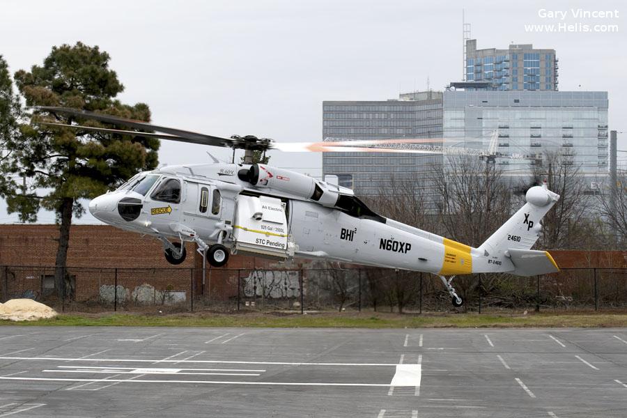 Helicopter Sikorsky UH-60A Black Hawk Serial 70-1131 Register N60XP N596ZB 87-24610 used by Brown Helicopter Inc BHI ,US Army Aviation Army. Built 1987. Aircraft history and location