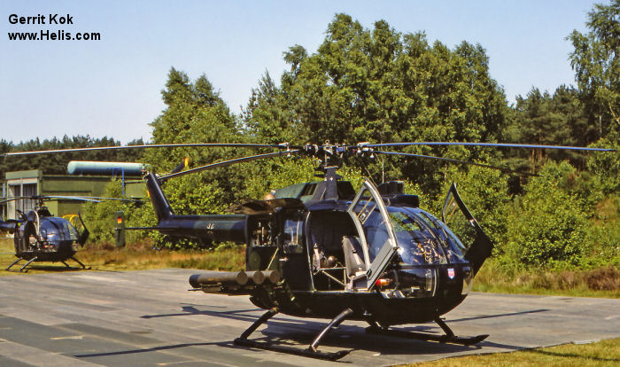 Helicopter MBB Bo105P PAH-1 Serial 6065 Register 86+65 used by Heeresflieger (German Army Aviation). Aircraft history and location
