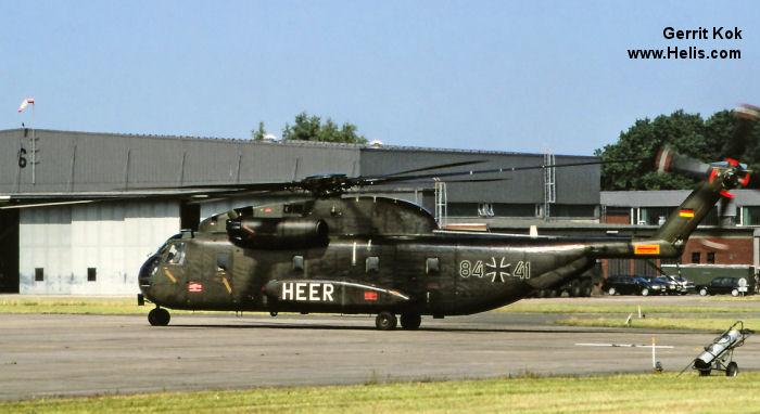 Helicopter VFW CH-53G Serial V65-039 Register 84+41 used by Heeresflieger (German Army Aviation). Aircraft history and location