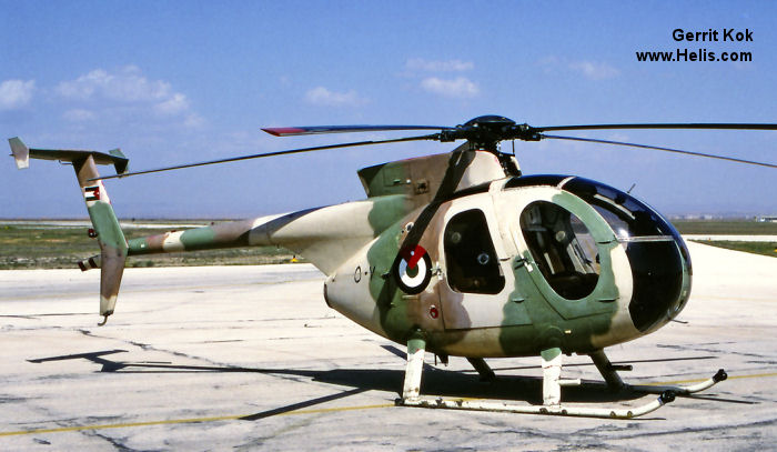 Helicopter Hughes 369D / 500D Serial 11-0882D Register 507 used by al quwwat al-jawwiya al-malakiya al-urduniya RJAF (Royal Jordanian Air Force). Aircraft history and location