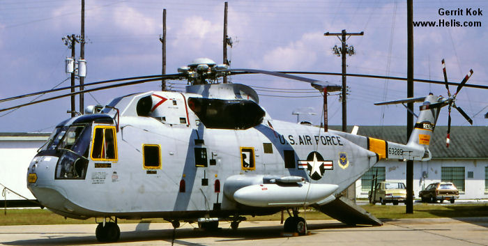 Helicopter Sikorsky CH-3E Serial 61-583 Register N614DR 66-13285 used by US Air Force USAF. Built 1967 Converted to HH-3E Jolly Green Giant. Aircraft history and location
