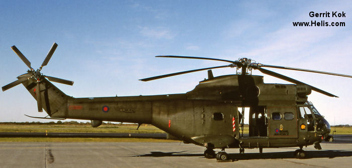 Helicopter Aerospatiale SA330E Puma Serial 1650 Register ZA938 used by Royal Air Force RAF. Built 1980. Aircraft history and location