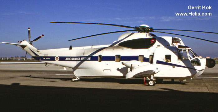 Helicopter Agusta AS-61 Serial 6101 Register MM80972 used by Aeronautica Militare Italiana (Italian Air Force). Aircraft history