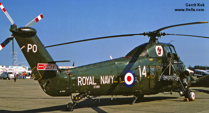 Helicopter Westland Wessex HU.5 Serial wa291 Register XT469 used by Royal Air Force Fleet Air Arm (Royal Navy) Royal Marines. Built 1965. Aircraft history