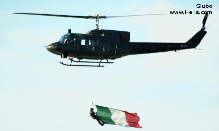 Helicopter Agusta AB212 Serial 5827 Register MM81212 used by Aeronautica Militare Italiana AMI (Italian Air Force). Aircraft history and location