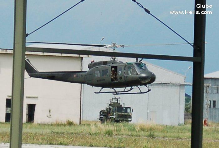Helicopter Agusta AB205A-1 Serial 4200 Register MM80560 used by Aviazione dell'Esercito AVES (Italian Army  Aviation). Aircraft history and location