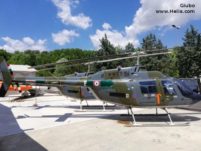 Helicopter Agusta AB206 Serial 9054 Register MM80616 used by Aviazione dell'Esercito AVES (Italian Army  Aviation). Aircraft history and location