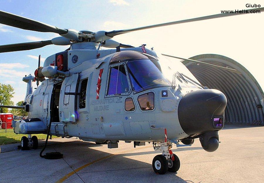 Helicopter AgustaWestland AW101 611 Serial 50272 Register MM81874 used by Aeronautica Militare Italiana AMI (Italian Air Force). Built 2019. Aircraft history and location