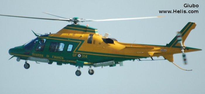 Helicopter AgustaWestland AW109N Nexus Serial 22527 Register MM81702 used by Guardia di Finanza (Italian Customs Police). Aircraft history and location