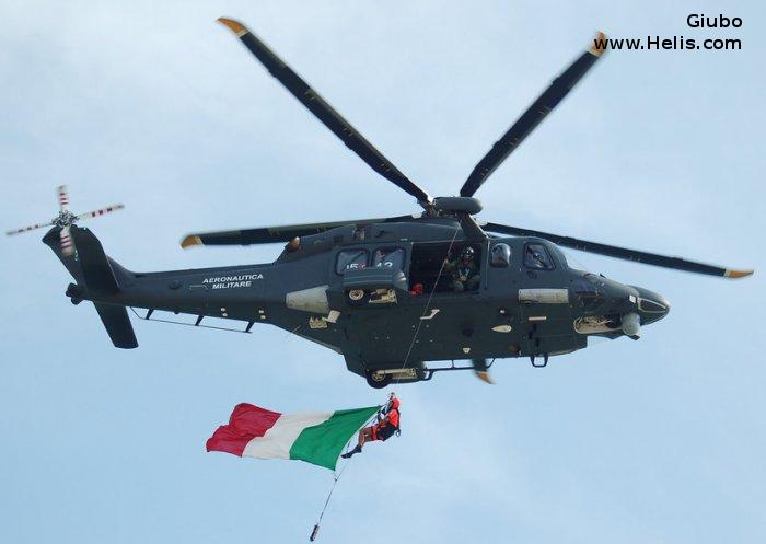 Helicopter AgustaWestland AW139M Serial 31427 Register MM81799 used by Aeronautica Militare Italiana AMI (Italian Air Force). Built 2012. Aircraft history and location
