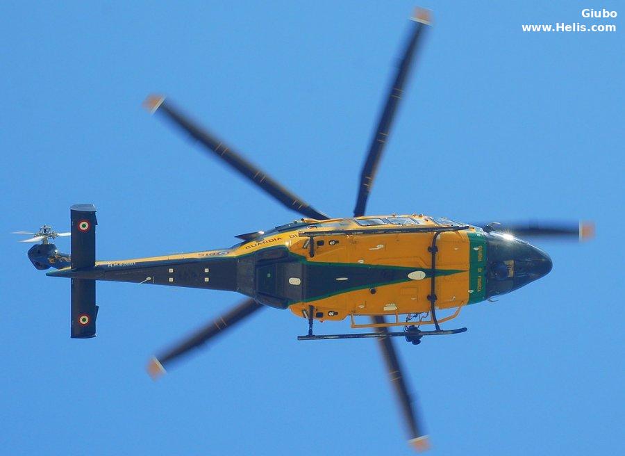 Helicopter AgustaWestland AW169M Serial 72007 Register MM82061 CSX82061 used by Guardia di Finanza (Italian Customs Police) ,Leonardo Italy. Aircraft history and location