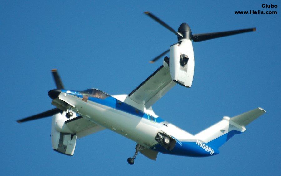 Helicopter AgustaWestland AW609 Serial 63004 Register N609PH used by Leonardo Italy ,AgustaWestland Philadelphia (AgustaWestland USA). Built 2019. Aircraft history and location