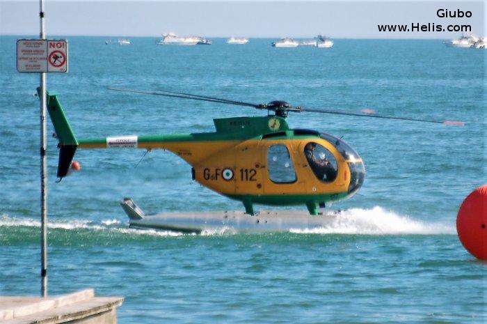 Helicopter Breda Nardi NH500MD Serial 107 Register MM81070 used by Guardia di Finanza (Italian Customs Police). Aircraft history and location