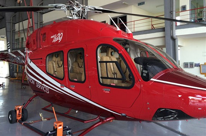 Helicopter Bell 429 Serial 57179 Register 9M-ISM C-GYNQ used by Systematic Aviation Services SAS ,Bell Helicopter Canada. Aircraft history and location