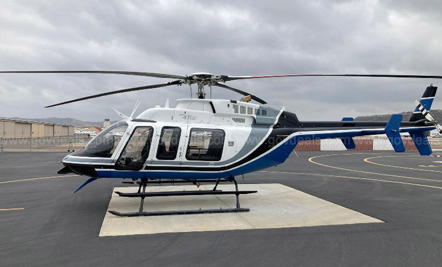 Helicopter Bell 407GX Serial 54527 Register N972PC N519SP C-FETF used by SDSO (San Diego County Sheriffs Department) ,Bell Helicopter ,Bell Helicopter Canada. Built 2014. Aircraft history and location