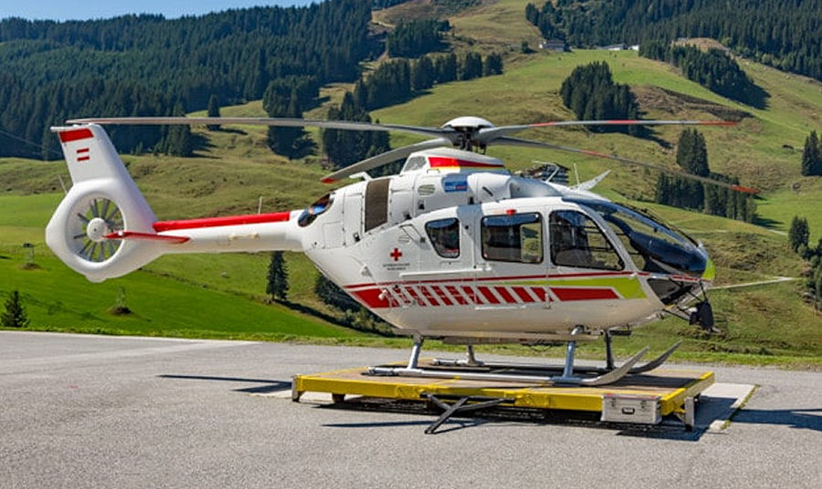 Helicopter Airbus H135 / EC135T3 Serial 1276 Register OE-XWM used by Heli Austria GmbH. Built 2018. Aircraft history and location