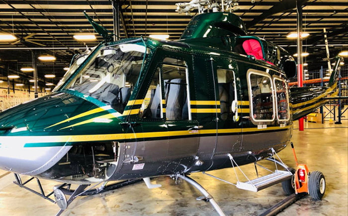 Helicopter Bell 412EPi Serial 37010 Register N16KD N549FA used by TVPX. Built 2018. Aircraft history and location