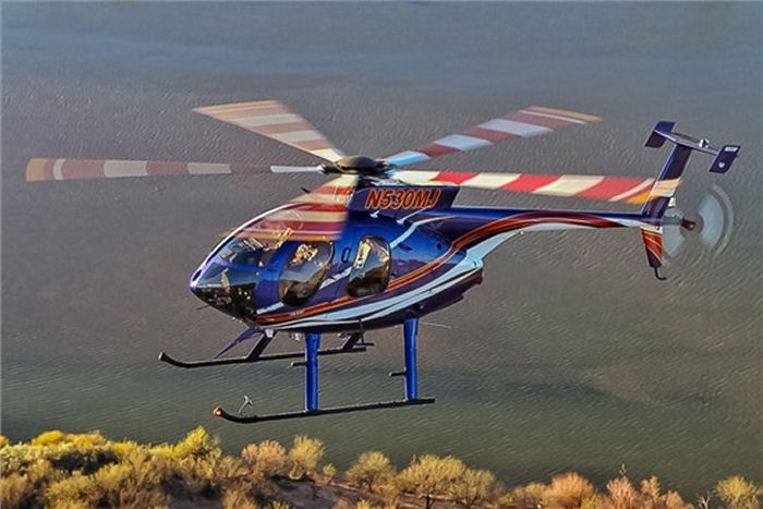 Helicopter MD Helicopters MD530F Serial 0254FF Register N530MJ N60954 used by MD Helicopters MDHI. Built 2015. Aircraft history and location
