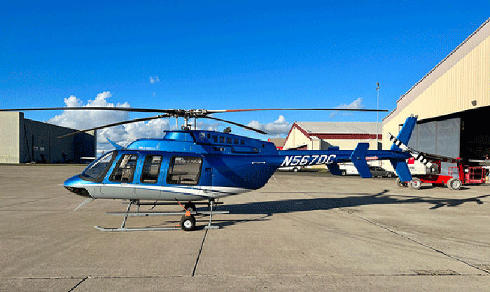 Helicopter Bell 407GXi Serial 54945 Register N567DC used by Bell Helicopter. Built 2021. Aircraft history and location