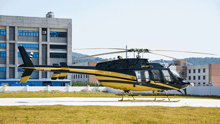 Helicopter Bell 407GXi Serial 54815 Register N466DW B-70C5. Built 2019. Aircraft history and location