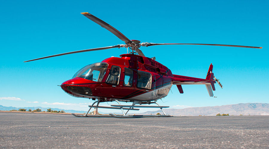 Helicopter Bell 407 Serial 54022 Register N897KV C-GLEF C-GGZR used by Bell Helicopter Canada. Built 2010. Aircraft history and location